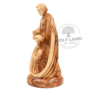 
                  
                    Load image into Gallery viewer, Holy Family Bethlehem Olive Wood Sculpture Side View
                  
                
