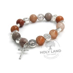Natural Biblical Stone Jasper Rosary Bracelet from the Holy Land Right View