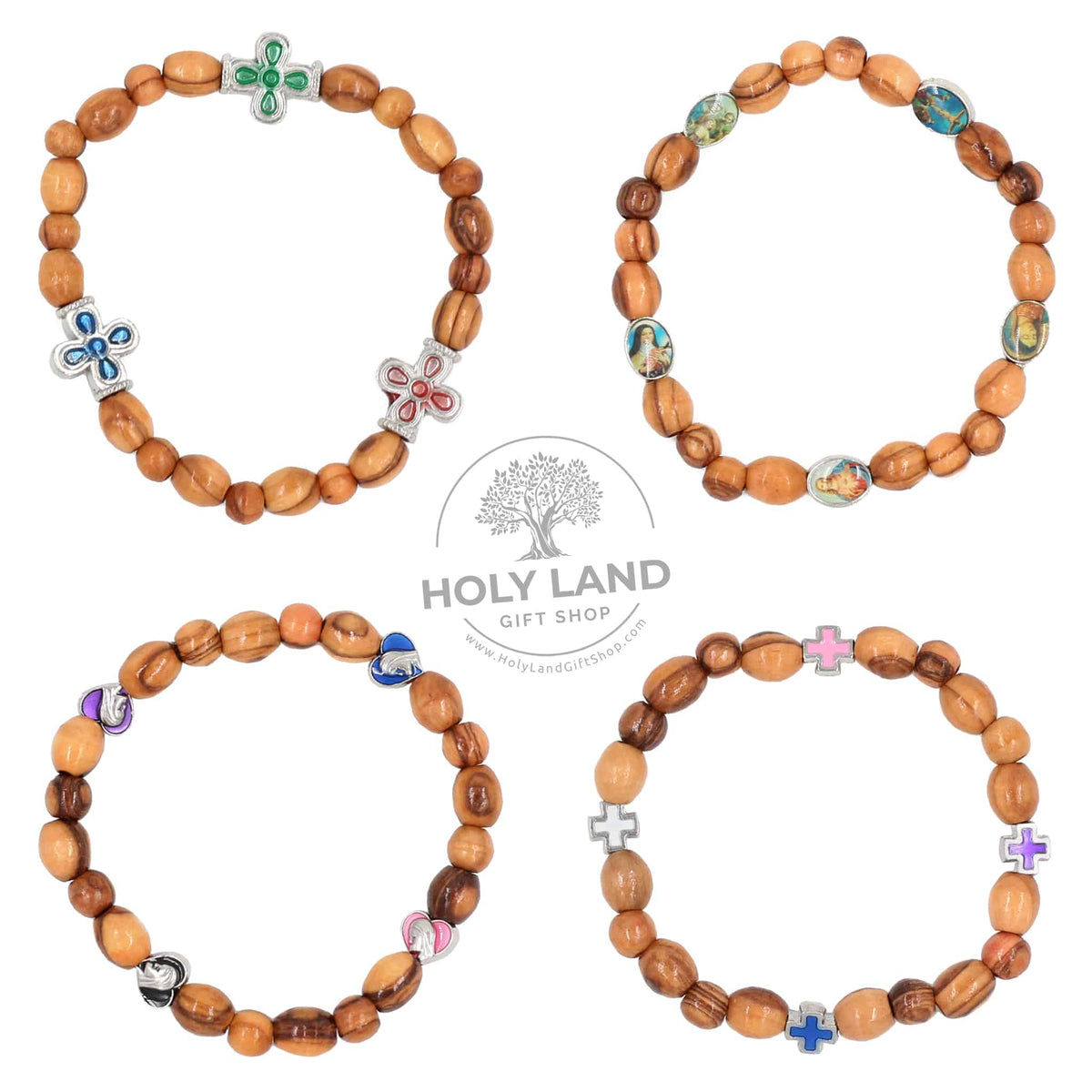 Olive Wood Rosary Bracelets 7.5 Inch Bulk Priced