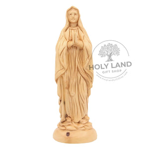 
                  
                    Load image into Gallery viewer, Our Lady of Fatima Virgin Mary carved Holy Land Olive Wood
                  
                