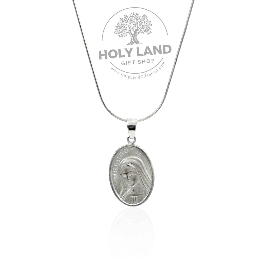 St. Mary the Virgin Sterling Silver Pendant from the Holy Land