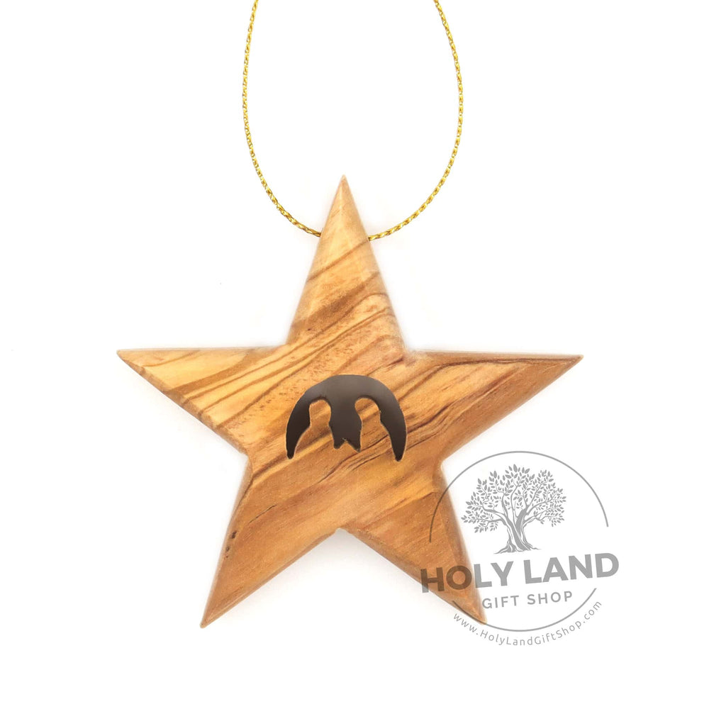 Christmas Story Olive Wood Ornament Holy Land Gift Shop