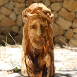 Crown of Thorns Jesus Bethlehem Olive Wood Statue Holy Land Gift Shop