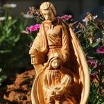Holy Family Bethlehem Jerusalem Olive Wood Statue Holy Land Gift Shop