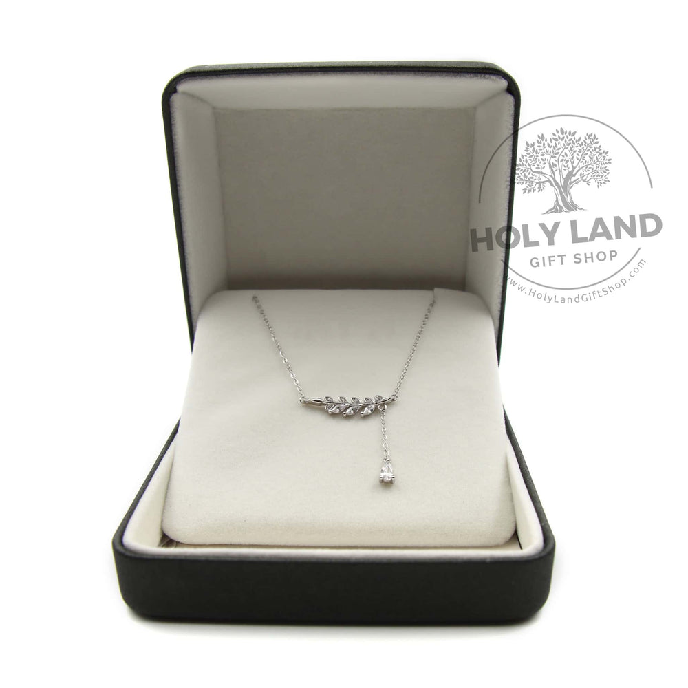 Olive Branch Necklace in 925 Sterling Silver