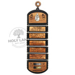 Our Father Prayer Olive Wood Hanging Holy Land Gift Shop Front View