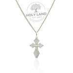Handmade Holy Land Cross Necklace in Sterling Silver
