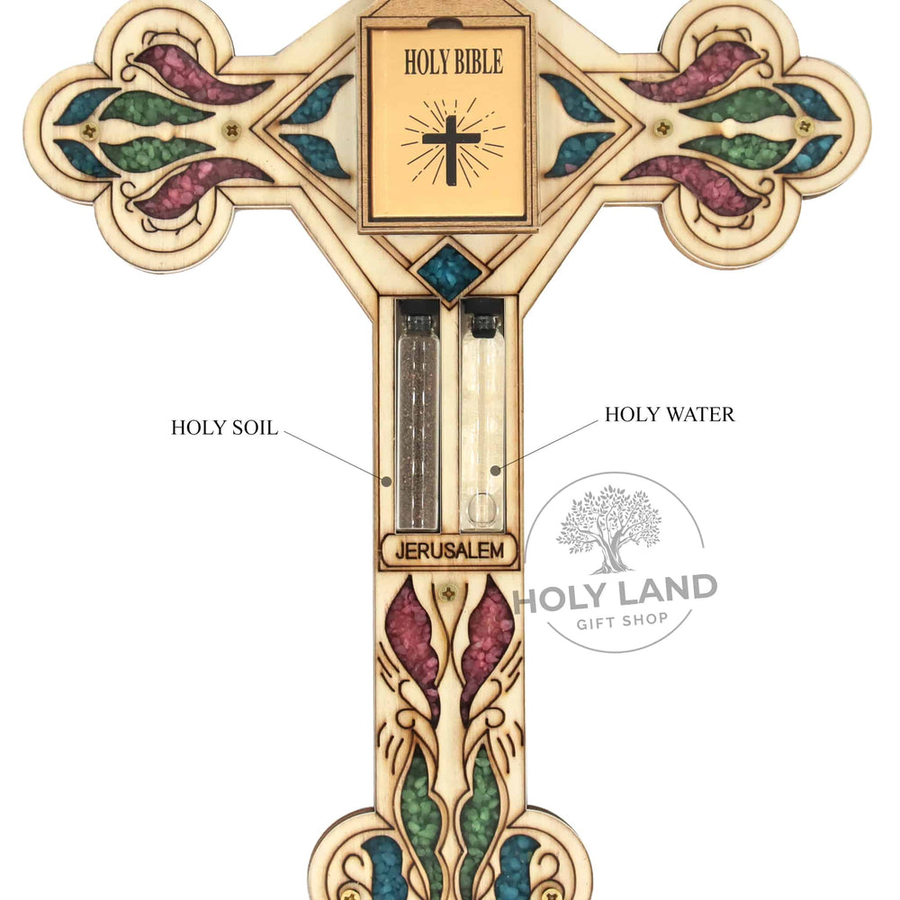 
                  
                    Load image into Gallery viewer, Holy Land Apostle’s Cross Wall Hanging Close Up
                  
                