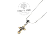Gold Plated Cross Fleury from the Holy Land Side View