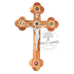 Carved Bethlehem Olive Wood Cross and Crucifix