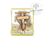 Corded Bethlehem Olive Wood Cross with Crucifix