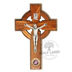 Crucifix of Olive Wood with Holy Element 