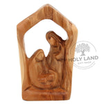 Arched Holy Family Abstract Statue in Olive Wood - Holy Land Gift Shop