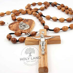 Hand Carved Holy Land Wall Rosary in Olive Wood