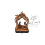 Holy Family Bethlehem Olive Wood Nativity Ornament Front View