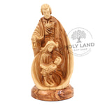 Holy Family Bethlehem Olive Wood Sculpture Front View