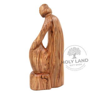 
                  
                    Load image into Gallery viewer, Abstract Holy Family with Lantern Carved in Olive Wood Back View
                  
                