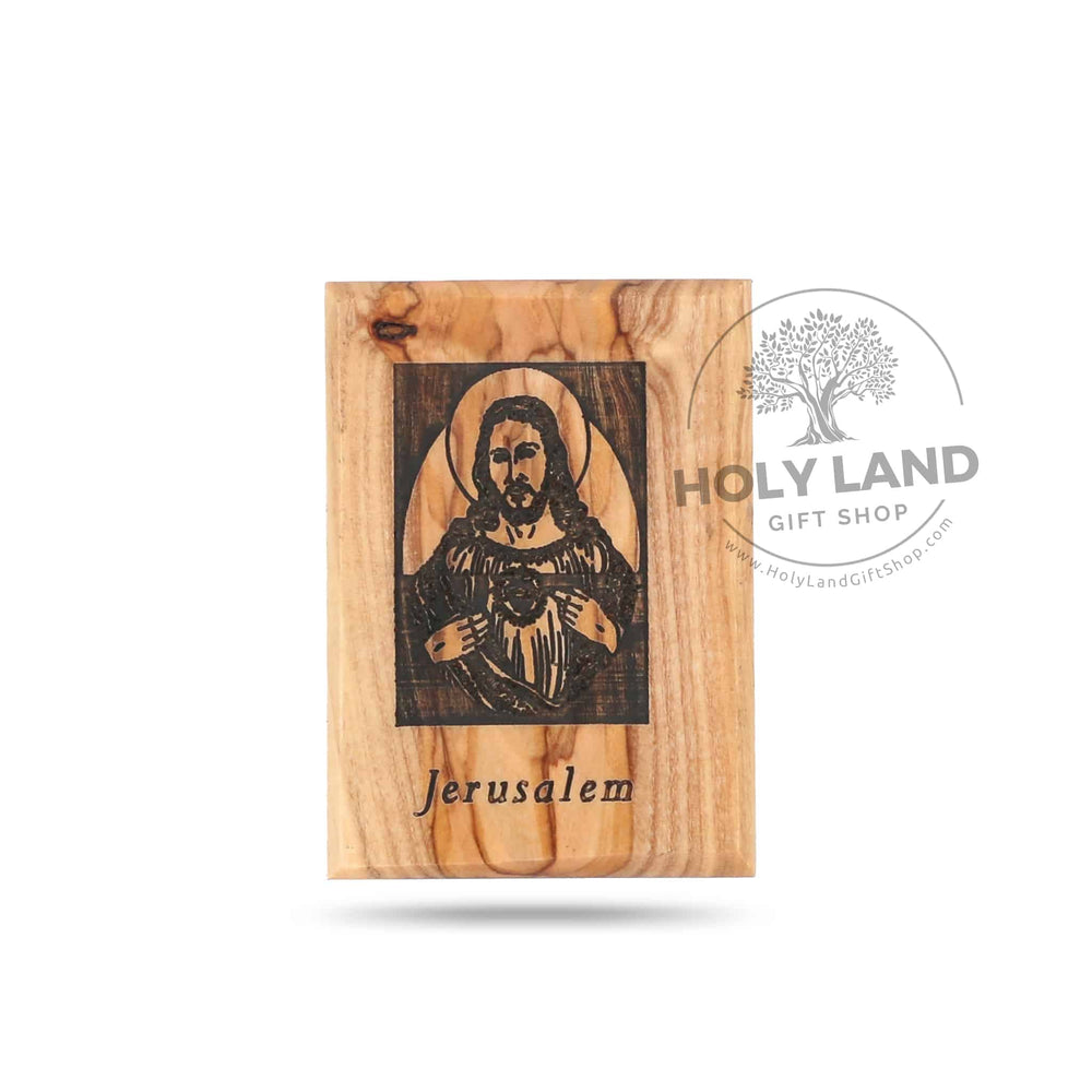 Jesus, Jerusalem Olive Wood Magnet from the Holy Land