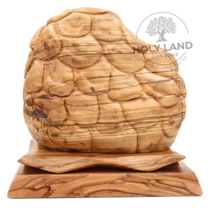 
                  
                    Load image into Gallery viewer, Christ at the Door Bethlehem Olive Wood Handcrafted Statue Back View
                  
                