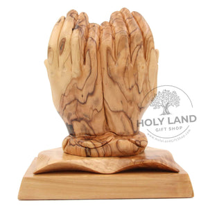 
                  
                    Load image into Gallery viewer, Last Supper Hands Olive Wood Carving Back View
                  
                