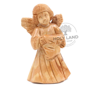 
                  
                    Load image into Gallery viewer, Little Angel Carved in Bethlehem Olive Wood from the Holy Land Front View
                  
                