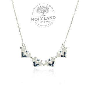 
                  
                    Load image into Gallery viewer, Jerusalem Gemstone Light Fuchsia Cross from the Holy Land Opened
                  
                