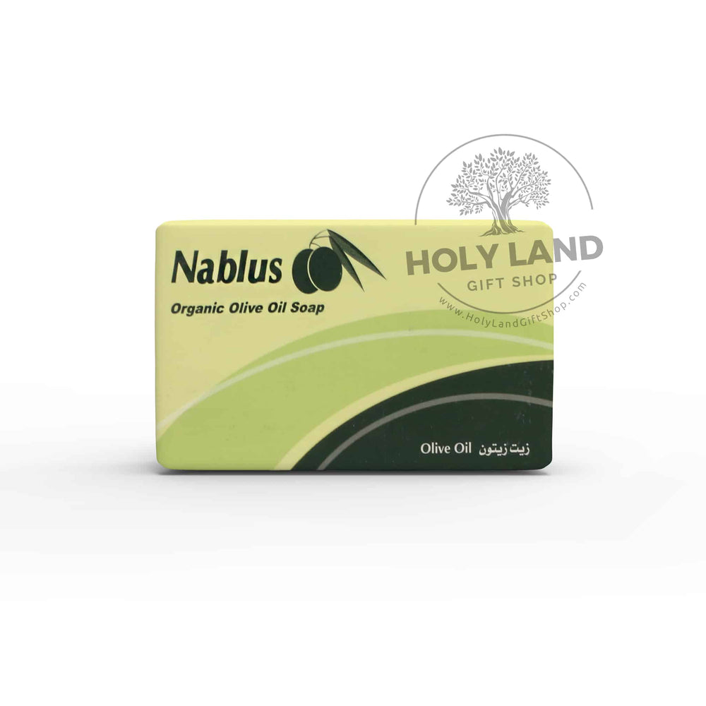 Olive Oil Organic Handmade Soap for All Skin Types from the Holy Land Packaged Front View