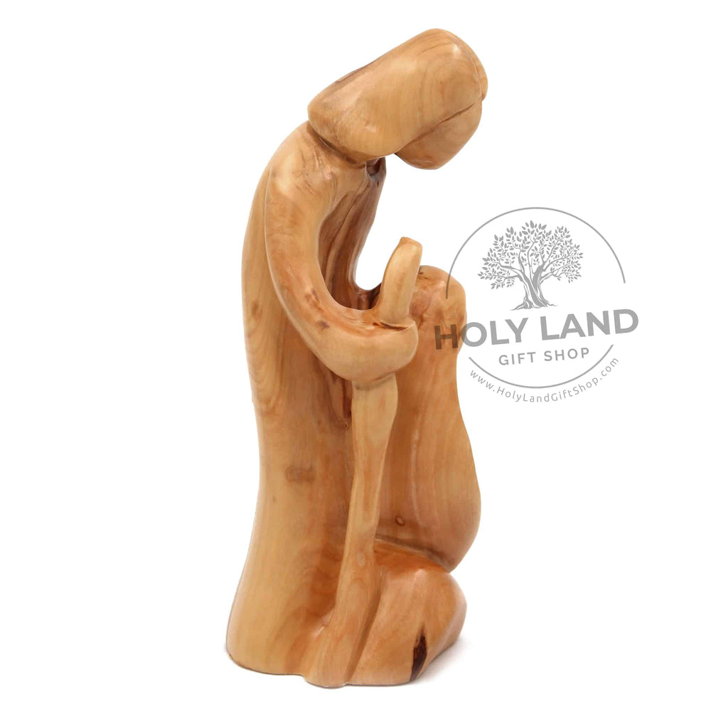 
                  
                    Load image into Gallery viewer, Bethlehem Olive Wood Abstract Holy Family Right Side View
                  
                