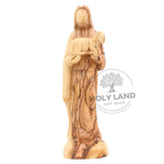Bethlehem Olive Wood Abstract Statue of Shepherd from the Holy Land Front View