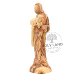 Bethlehem Olive Wood Abstract Statue of Shepherd from the Holy Land Side View