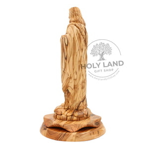 
                  
                    Load image into Gallery viewer, Bethlehem Olive Wood Blessing Jesus Statue from the Holy Land Back View
                  
                
