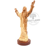 Bethlehem Olive Wood Carving of The Ascension from the Holy Land Side View