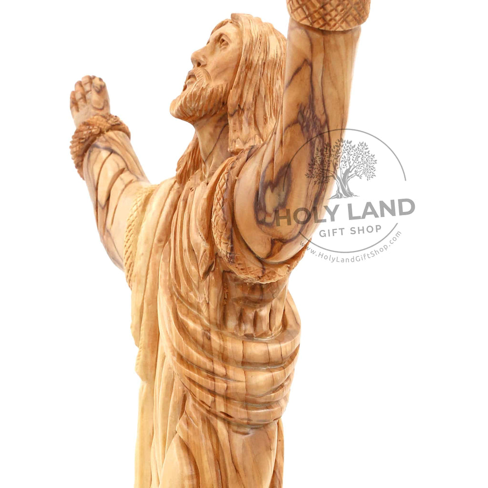 
                  
                    Load image into Gallery viewer, Bethlehem Olive Wood Carving of The Ascension from the Holy Land Close-Up View
                  
                