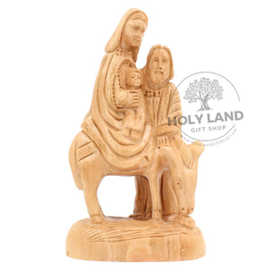 
                  
                    Load image into Gallery viewer, Bethlehem Olive Wood Flight into Egypt artifact from the Holy Land Front View
                  
                