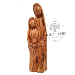 
                  
                    Load image into Gallery viewer, Hand Carved Abstract Holy Family Bethlehem Olive Wood Statue Front View
                  
                