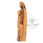 Abstract Bethlehem Olive Wood Holy Family Statue left Side View
