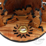 Olive wood Nativity Scene Music Set from the Holy Land Close Up