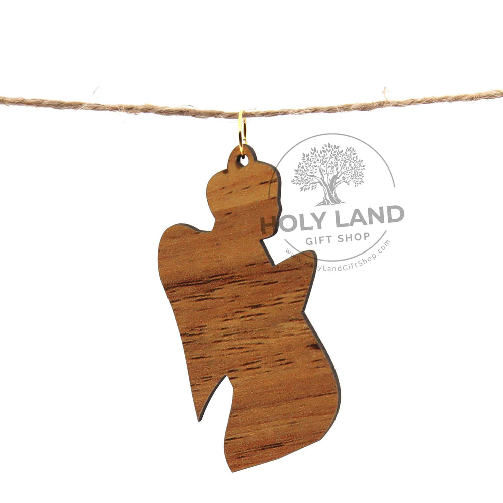 
                  
                    Load image into Gallery viewer, Holy Land Olive Wood Christmas Ornament Set Angel
                  
                