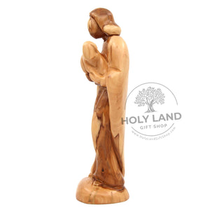 
                  
                    Load image into Gallery viewer, Bethlehem Olive Wood Abstract Shepherd Statue Side View
                  
                