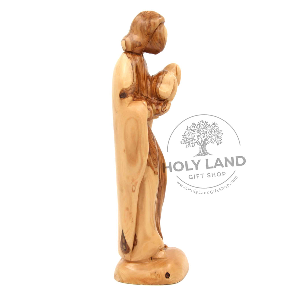 
                  
                    Load image into Gallery viewer, Bethlehem Olive Wood Abstract Shepherd Statue Right Side View
                  
                