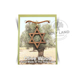 Olive Wood Star of David Pendant