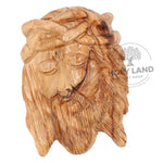 Bethlehem Olive Wood Wall Hanging Carved Face of Jesus from the Holy Land