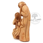 Olive wood Holy Family Statue Starring Jesus Side View