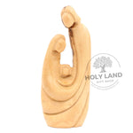 Open Back Family Abstract Statue in Bethlehem Olive Wood from the Holy Land