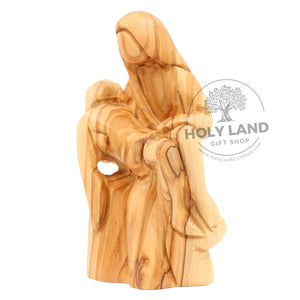 
                  
                    Load image into Gallery viewer, Pieta Abstract Bethlehem Olive Wood Carving from the Holy Land Side View
                  
                