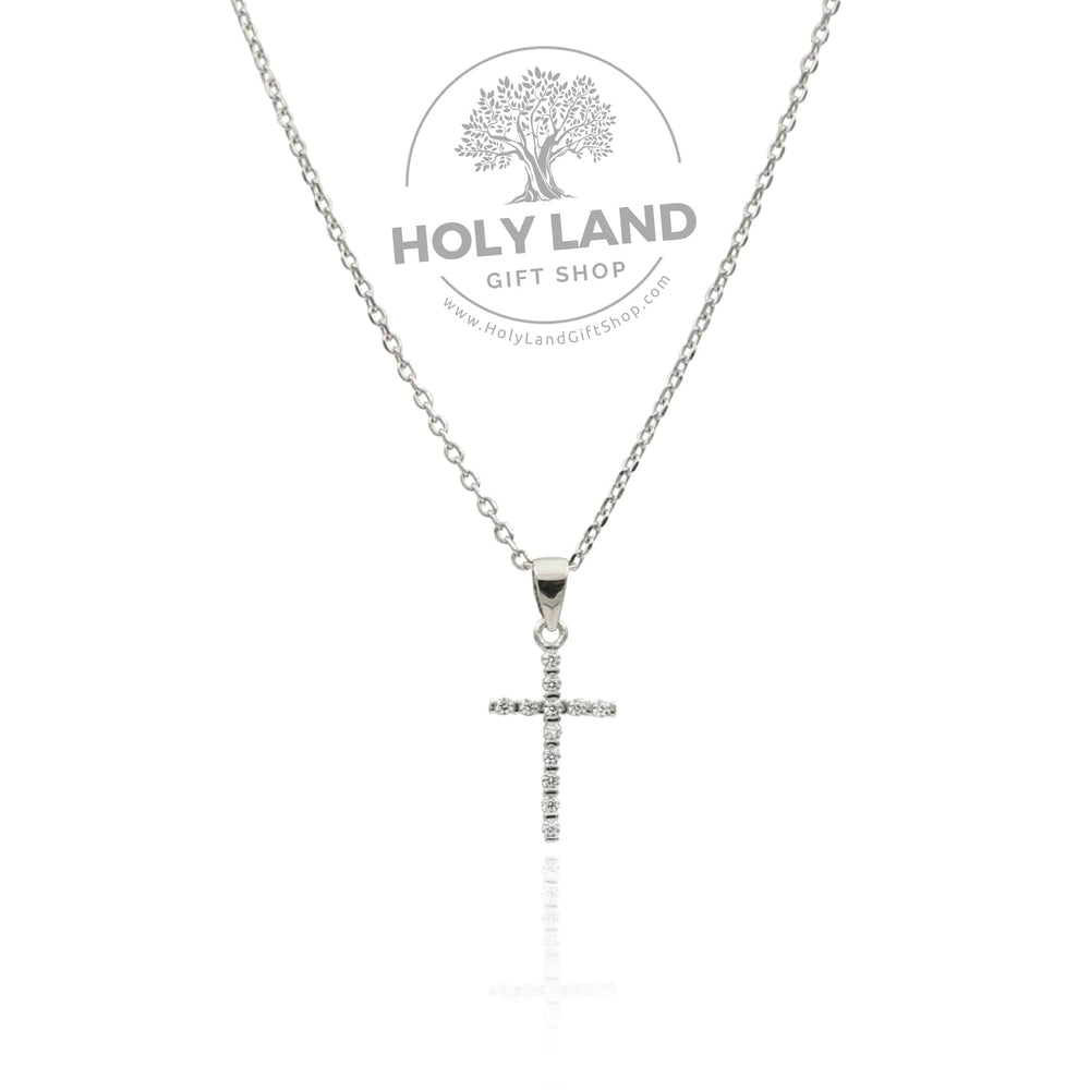 Handmade Sterling Silver Gemstone Cross from the Holy Land