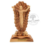 The Risen Christ in Bethlehem Olive Wood Front View